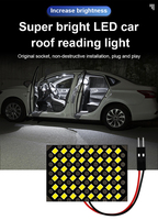 A80 T10 lampe de lecture de voiture intérieur Festoon doom toit lumière C5W led doom lumière 2835 12SMD 24smd 48LED blanc LED pour auto 12V