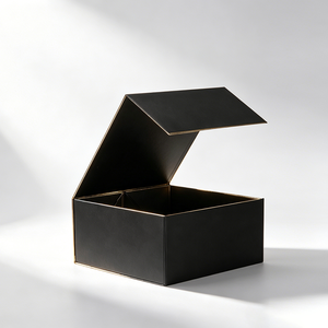 Compre Ahora Cajas <span class=keywords><strong>de</strong></span> Regalo Plegables <span class=keywords><strong>de</strong></span> Cartón Negro <span class=keywords><strong>de</strong></span> Lujo con Cierre Magnético, Cajas Personalizadas con Tapa Abatible al por Mayor, Adecuadas para Pequeñas Empresas - Product Image 3
