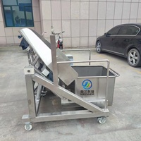 Chariot élévateur vertical Henger en acier inoxydable SUS304 pour bacs à viande, machine de levage multi-tension pour la transformation alimentaire