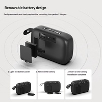 Mgitec V 5.3 pour enceinte sans fil 5.3, batterie détachable, radio portable, mini subwoofer multifonctionnel d'extérieur, sortie 3W