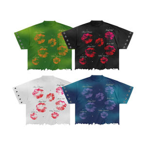 Camiseta de Alta Calidad, Tejida en Seda/Algodón, 250g, Talla Grande, Cuello Redondo, Manga Corta, Estampada, Personalizable para Hombre, Estilo Casual Elegante - Product Image 1