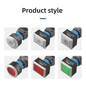 22mm 2NA/2NC interruptor plástico, momentáneo, rectangular, verde iluminado, contacto NC, <span class=keywords><strong>pulsador</strong></span> - Product Image 2