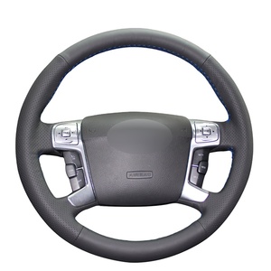 Cosido a mano negro PU Artificial LeatherSteering cubierta de la rueda para <span class=keywords><strong>Ford</strong></span> <span class=keywords><strong>Mondeo</strong></span> Mk4 2007-2012 S-Max 2008 - Product Image 1