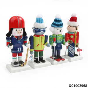 Kits de figurines d'animaux miniatures les plus vendus, décorations de table, ensemble de <span class=keywords><strong>casse</strong></span>-noisettes en bois fabriqué en Chine, figurines et jouets de Noël - Product Image 2