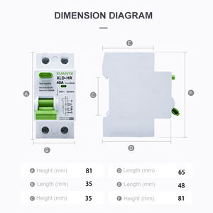 Interruptor Diferencial Automático de Corriente <span class=keywords><strong>Residual</strong></span> Tipo B de CA XUANQI, 10KA, con Protección Contra Sobrecorriente y Fugas - Product Image 6