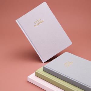 Cherry Blossom Fabric A5 Hardcover Notebook Green Thread-locked Binding Uv Printing Business <b>Office</b> Journal - Product Image 3