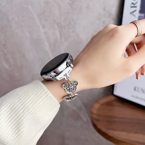Correa de acero inoxidable con diamantes para Samsung Galaxy <span class=keywords><strong>Watch</strong></span> 6 5/Pro/4 Classic 44 40 46mm, pulsera para <span class=keywords><strong>mujer</strong></span> para <span class=keywords><strong>Huawei</strong></span> <span class=keywords><strong>Watch</strong></span> <span class=keywords><strong>GT</strong></span> 4 3 43mm - Product Image 6