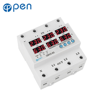 Protecteur de relais de courant de tension triphasé 63A 100A 63A 60A 220V 3P limiteur de courant de relais de sous-tension réglable protéger