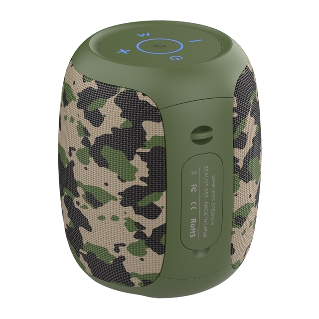 Zealot S53 IPX6 Waterproof Portable Colorful Wireless Wireless Speaker(Camouflage)