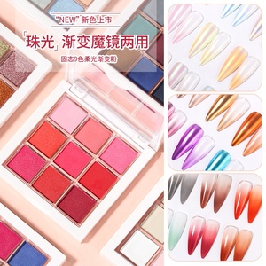 9 Màu Sắc Rắn Bột Móng Tay Nghệ Thuật Gradient Sắc Tố Thiết Lập Ombre Làm Móng Tay Trang Trí Bột Móng Tay Nghệ Thuật UV Gel Đánh Bóng <span class=keywords><strong>Chrome</strong></span> - Product Image 2