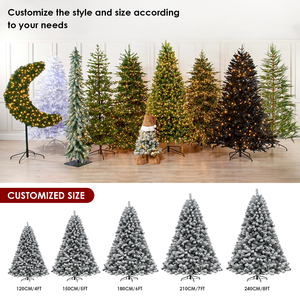 Árbol <span class=keywords><strong>de</strong></span> Navidad <span class=keywords><strong>de</strong></span> PVC flocado, venta al por mayor directa <span class=keywords><strong>de</strong></span> fábrica, árbol artificial <span class=keywords><strong>de</strong></span> nieve espesa <span class=keywords><strong>de</strong></span> 6 pies/7 pies para decoración navideña del hogar. - Product Image 4