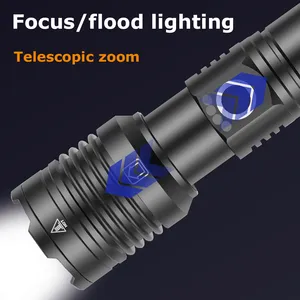 Aeternam Classical Xhp50/160 Power Display Zoomable Waterproof Rechargeable Usb Led Tactical Torch Light Flashlight