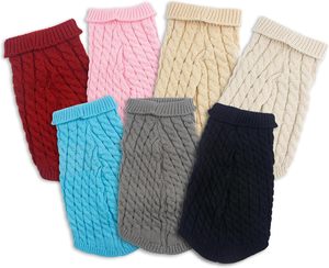Maglione invernale caldo Plain Dog maglione maglione dolcevita vestiti per animali domestici per piccoli cuccioli cani Chihuahua Bulldog francese - Product Image 5