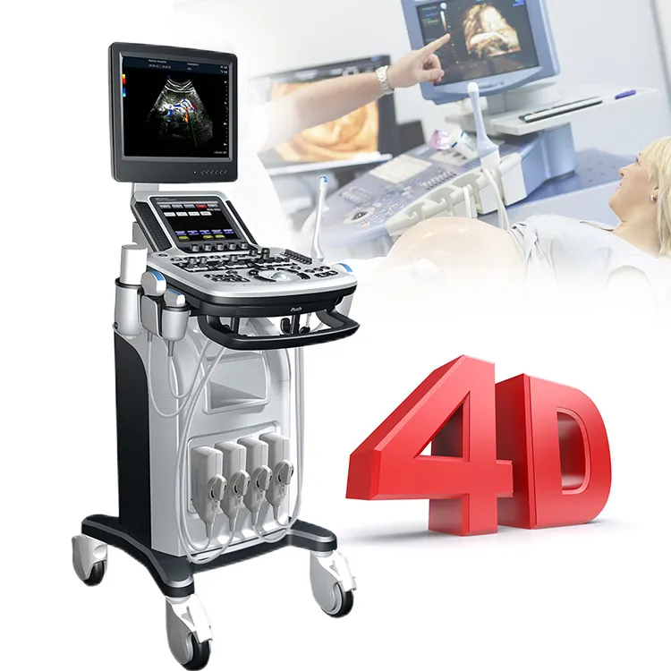 Zoncare Hot Bán xe đẩy y tế siêu âm DOPPLER màu 3D 4D máy siêu âm cho bệnh viện