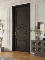 Porte intérieure en bois design populaire américain Modèle de portes en bois massif pour villa
