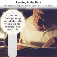 Loupe portative 30x avec 12 lumières LED, loupe à double lentille éclairée pour bijoux, idéale pour la lecture des seniors et la réparation de montres