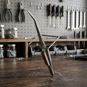 Pince à bijoux en acier conique pour la pose de pierres taille baguette, outil de préhension pour le bricolage - Product Image 4