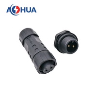 Câble circulaire étanche M12 série IP67 et connecteur de fil à montage sur panneau pour équipement à LED