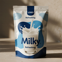 Pochette refermable personnalisée avec fermeture éclair pour lait en poudre, produits laitiers et emballages alimentaires nutritionnels