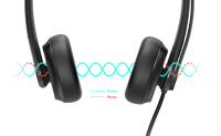 Yealink UH34 Earphone Musik Berkabel Headphone USB-C/A+3.5mm Headset Berkabel Over Ear dengan mikrofon