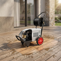 Hidrolavadora de Alta Eficiencia y Gran Potencia con Cabezal de Bomba Reforzado, 3.4KW 220V, Herramienta de Limpieza Doméstica y Comercial
