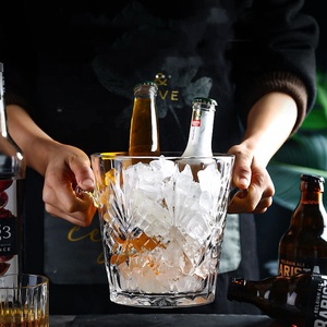 Gran oferta Dublin 2L cerveza champán vaso cubo en relieve cristal transparente whisky cubo de hielo con asa - Product Image 4