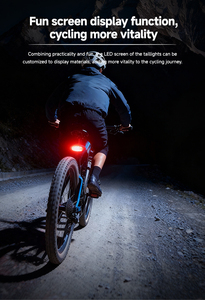 Luces Traseras LED Inteligentes para Bicicleta, Pantalla Personalizable con Control por Aplicación para Ciclismo Divertido, Pantalla LED, Señalización LED para Ciclismo - Product Image 1