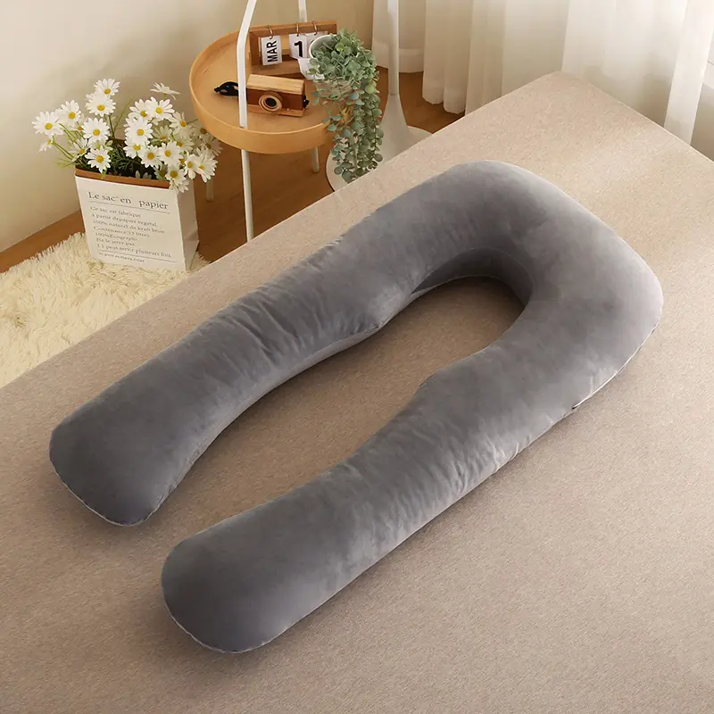 睡眠のための取り外し可能なカバー妊娠枕付きの代替充填マタニティ全身枕をU字型にする必要があります
