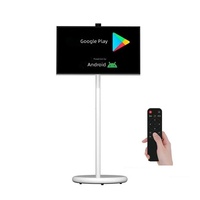 Nouvel écran intelligent portable UHD de 32 pouces avec écran tactile mobile, roulettes, téléviseur sans fil pour le bureau
