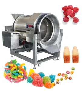 Baixa manutenção gummy candy sugar coating machine for jelly candy coating Sugar Lixadeira