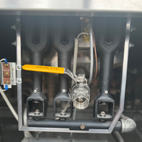 Friteuses commerciales à double réservoir de 50 L en acier inoxydable robuste, à gaz, avec armoire, pour viande, fruits de mer, frites, biscuits, beignets