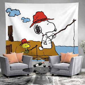 Personnalisé Haute Numérique Snoopy <span class=keywords><strong>Dessin</strong></span> Animé Décoration de <span class=keywords><strong>La</strong></span> <span class=keywords><strong>Maison</strong></span> Tenture Murale Tapisserie - Product Image 3