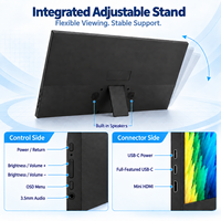 Écran portable tactile 16 pouces OEM ODM 1920x1200 FHD Plus IPS 14 mm double USB-C pour ordinateur portable, idéal pour le travail à domicile et au bureau