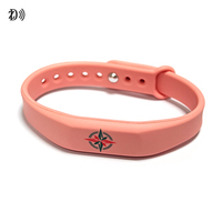 Bracelet NFC personnalisé, bracelet en silicone RFID NTAG215, bracelet avec code QR pour paiement sans contact
