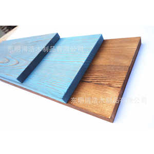Tablas de Madera Maciza de Pino Teñido en Azul, Rectangulares, Estilo Rústico, Tamaño Personalizable para Paneles de Pared - Product Image 5
