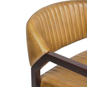 เก้าอี้รับประทานอาหารโครงโลหะสไตล์มินิมอลหุ้มหนัง พร้อมโครงสร้างเสริมความแข็งแรงและเบาะนั่งหนานุ่ม สำหรับใช้ในบ้านและห้องครัว - Product Image 3