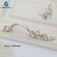 Offre Spéciale Euro classique Antique feuille d'argent style meubles armoire armoire porte tirer poignées classiques