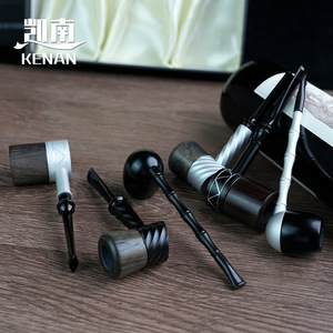 Kenan <b>Smoking</b> Pipe Set Straight Type Portable Solid Wood Detachable Gift <b>Box</b> 6 Pieces - Product Image 1