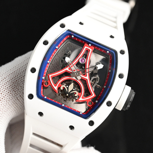 Luxurious Stylish Barrel-shaped Stainless Steel RM <b>Watch</b> Sapphire Crystal 38mm Dial Rubber Band Hollow <b>Mechanical</b> <b>Watch</b> - Product Image 3