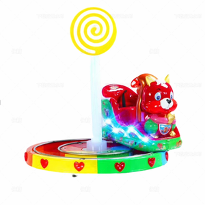 Nouvelles lumières colorées piste train à bascule voiture enfants machine pivotante rotative à pièces - Product Image 4