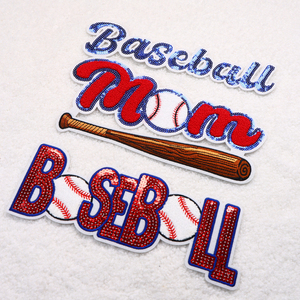 Custom 3D Color Matching <b>Glitter</b> Sequin Chenille Patch Football Jesus Faith Chenille Patch For Clothing - Product Image 5