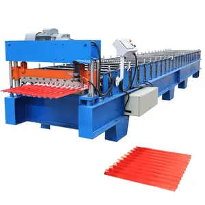 Single Layer Servo Cutting Corrugated Glazed Panel Roll Forming Machine
