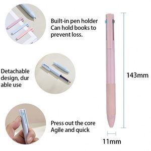 Stylo gel multifonction trois couleurs rouge noir bleu plastique 0,5 mm Papeterie Kawaii NAMNU K33 Stylo de bureau et scolaire - Product Image 3