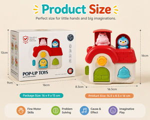 Nuovo Giocattolo Educativo Montessori Pop-up a Forma di Casa degli Animali per Bambini dai 18 Mesi in Su - Product Image 6
