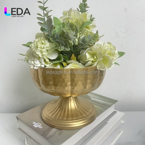 Vase à fleurs en or de style européen, petit et élégant, pour centre de table de mariage, décoration de mariage - Product Image 6