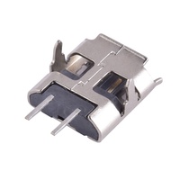 Conector Mini USB 2-PIN SMT Personalizado para Mujer con Puerto de Carga Micro USB, Aleación de Cobre 100V 1A, -30 a +80