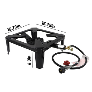 Square BBQ <span class=keywords><strong>Burner</strong></span> Bếp Cắm Trại Bếp Với Bộ Điều Chỉnh 20PSI Và Ống <span class=keywords><strong>Gas</strong></span>, Phù Hợp Cho Cắm Trại Ngoài Trời Hoặc BBQ Sân Sau - Product Image 2
