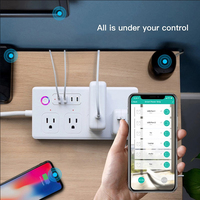 Multiprise intelligente LangYeao PD20W US WiFi ZIGBEE Matter, 4 prises CA à contrôle indépendant, 2 ports USB, 2 ports Type-C, compatible avec Home Assistant Alexa