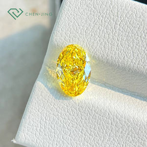 Igi ได้รับการรับรอง cvD/hpht 0.5-5CT VS1สีเหลืองแฟนซีมรกตหัวใจใสตัดมรกต - Product Image 3