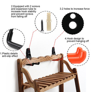Ljh-mech — <span class=keywords><strong>crochets</strong></span> de vélo, 5 pièces, vente en gros, outils d'échelle de Garage, Double <span class=keywords><strong>crochets</strong></span> de rangement - Product Image 6